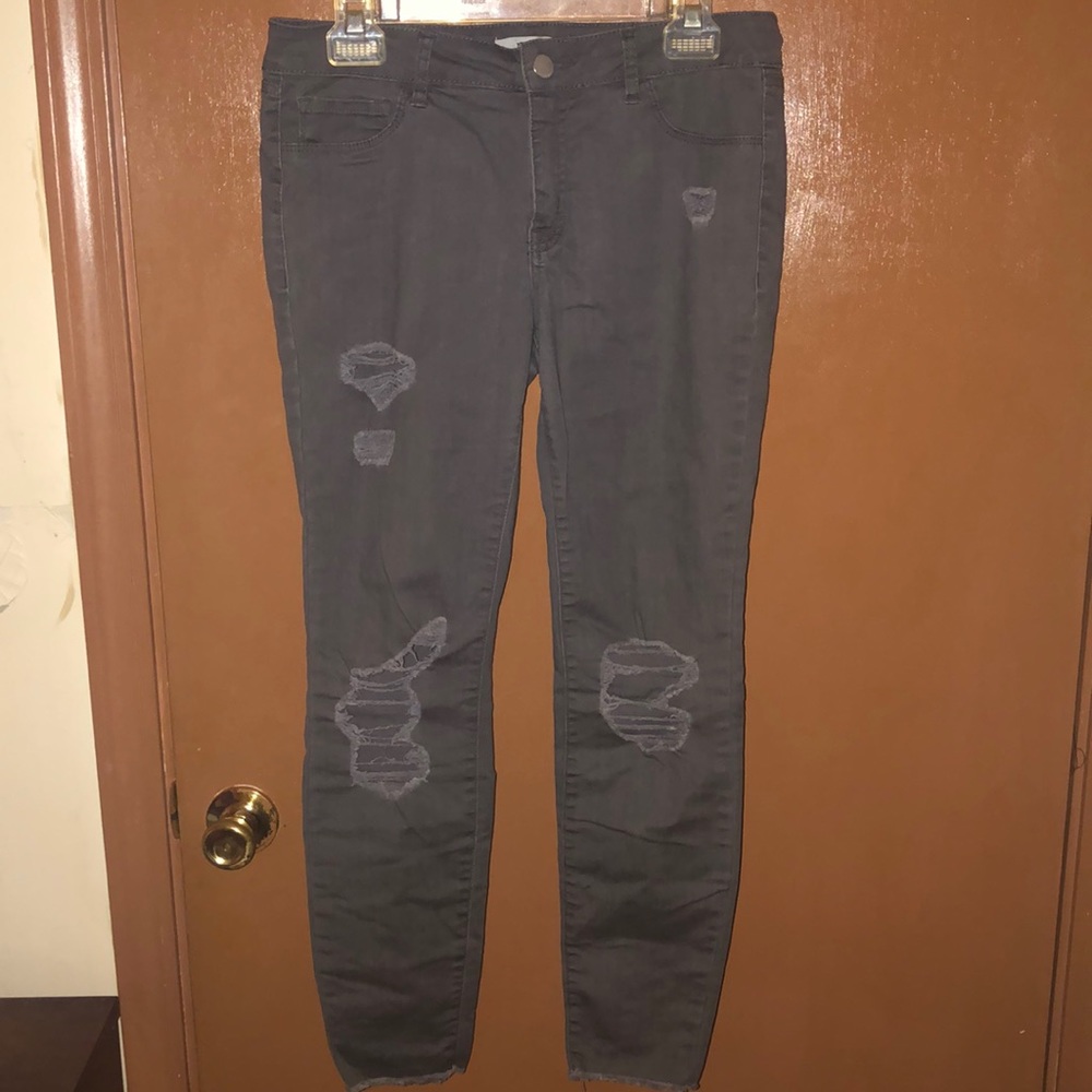 Gray Ripped Jeans